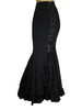 Gothic Style Mermaid Skirts Women Sexy Fishtail Corset Bottoms Vintage Lace-Up Long Frilly Skirt Slim Floor-Length Trumpet Skirt