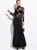 Gothic Style Mermaid Skirts Women Sexy Fishtail Corset Bottoms Vintage Lace-Up Long Frilly Skirt Slim Floor-Length Trumpet Skirt