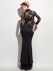 Gothic Style Mermaid Skirts Women Sexy Fishtail Corset Bottoms Vintage Lace-Up Long Frilly Skirt Slim Floor-Length Trumpet Skirt