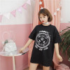 Gothic Moon Phase Witchcraft Cat Printed Female Harajuku T-Shirt Short Sleeve Women Tops Loose Summer T Shirt