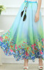 VA 2017 Summer Big Plus Size Women Clothing Bohemian Floral Print Beach Chiffon Floor Long Maxi Skirts Of Tulle Saia Faldas P001 VA 2017 Summer Big Plus Size Women Clothing Bohemian Floral Print Beach Chiffon Floor Long Maxi Skirts Of Tulle Saia Faldas P001