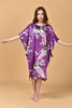 V1686 2016 Extra Large Butterfly Sleeves Women Nightgowns Printed,New Arrival Elegant Sleepshirts,Female Silk Nightwear