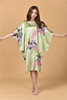 V1686 2016 Extra Large Butterfly Sleeves Women Nightgowns Printed,New Arrival Elegant Sleepshirts,Female Silk Nightwear