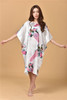 V1686 2016 Extra Large Butterfly Sleeves Women Nightgowns Printed,New Arrival Elegant Sleepshirts,Female Silk Nightwear