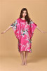 V1686 2016 Extra Large Butterfly Sleeves Women Nightgowns Printed,New Arrival Elegant Sleepshirts,Female Silk Nightwear