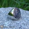 Triquetra Trinity Knot Ring With Runes Triquetra Trinity Knot Ring With Runes