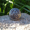 Triquetra Trinity Knot Ring With Runes Triquetra Trinity Knot Ring With Runes