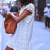 UZZDSS Summer Dress 2018 Women Casual Beach Short Dress Tassel Black White Mini Lace Dress Sexy Party Dresses Vestidos S-XXL UZZDSS Summer Dress 2018 Women Casual Beach Short Dress Tassel Black White Mini Lace Dress Sexy Party Dresses Vestidos S-XXL