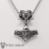 Mjolnir Pendant With Goats Head and Viking Face