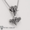 Mjolnir Pendant With Goats Head and Viking Face