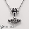 Mjolnir Pendant With Goats Head and Viking Face