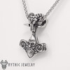 Mjolnir Pendant With Goats Head and Viking Face