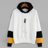 Cactus Kawaii Clothing Striped Pullover Woman Hoodies Loose Sweatshirt 2017 New Brands Design Harajuku Hoodies Hoddie#121