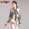 by Megyn women shirt long sleeve 2017 autumn free shipping blouses fashion women shirts feminine shirt plus size XXXL women tops