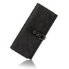 BVLRIGA Ladies Leather Wallet Women Wallet Female Purse Women Clutch Black Credit Card Holder Coin Purse Long Money Bag Walet
