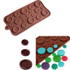 Button Shaped 3D Silicone Mold DIY Fondant Mold Baking Tool Chocolate Cookies Pastry Candy Jelly Kitchen Tool moule silicone