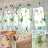 Butterfly Tulle Window Screen Door Balcony Curtains Panel Scarf Valance
