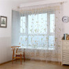 Butterfly Branches Printed Tulle Curtains for Living Room Kitchen Indoor Window Screening Decor Balcony Burnout Voile Curtain