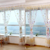 Butterfly Branches Printed Tulle Curtains for Living Room Kitchen Indoor Window Screening Decor Balcony Burnout Voile Curtain