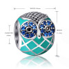 DIY Charm Bule Created Diamond Multicolor Owl Charm Beads For Bracelet