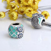 DIY Charm Bule Created Diamond Multicolor Owl Charm Beads For Bracelet