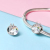 DIY Charm 925 Sterling Silver Epoxy Rainbow Unicorn Beads Bracelet