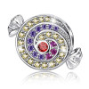 DIY Charm Multicolor Created Diamond Stone Lollipop Beads Charm For Bracelet