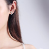 Round Cut Moissanite Diamond Heart-shaped Drop Earrings