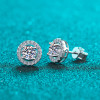 Round Cut Moissanite Diamond Classis Stud Earrings