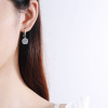 1.0ct/2.0ct Round Cut Moissanite Diamond Hook Earrings