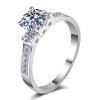 Round Cut Moissanite Diamond Crown Ring