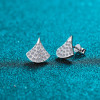 Round Cut Moissanite Diamond Small Skirt Earrings