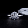 14K/18K Gold Round Cut 3ct Moissanite Diamond Classic Ring