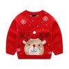 Kids Unisex Christmas Snowflake Fawn Pattern Sweater Baby Boy Christmas Outfit