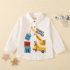 Boys Power Machine Long Sleeve Lapel Shirt Toddler Wholesale Clothes