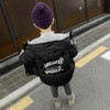 Boys Letter Printed Hooded Long Sleeves Cotton Coat Boy Clothing Wholesale