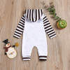 Baby Striped Thanksgiving Turkey Long Sleeve Romper Baby Clothes Wholesale Bulk