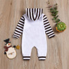 Baby Striped Thanksgiving Turkey Long Sleeve Romper Baby Clothes Wholesale Bulk