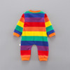 Baby Rainbow Pattern Striped Long Sleeve Romper Wholesale Baby Outfits
