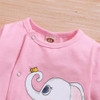 Baby Girls Elephant Long Sleeve Romper Wholesale Baby Clothes Bulk