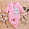 Baby Girls Elephant Long Sleeve Romper Wholesale Baby Clothes Bulk