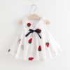 Baby Girls Embroidered Flower Watermelon Suspender Skirt