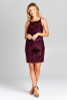 CRUSHED VELVET RACER BACK MINI DRESS