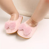 Baby Girls Fur Closed Toe Bow Decor Slip On Sandals Wholesale Baby Shoes