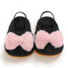 Baby Girls Fur Closed Toe Bow Decor Slip On Sandals Wholesale Baby Shoes
