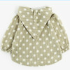 Girls Polka Dot Long Sleeve Zipper Hooded Jackets