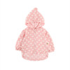 Girls Polka Dot Long Sleeve Zipper Hooded Jackets