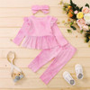 Girls Long Sleeve Tie Dye Top & Pants & Headband Girls Clothing Wholesalers Girls Long Sleeve Tie Dye Top & Pants & Headband Girls Clothing Wholesalers