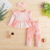 Girls Long Sleeve Tie Dye Top & Pants & Headband Girls Clothing Wholesalers Girls Long Sleeve Tie Dye Top & Pants & Headband Girls Clothing Wholesalers