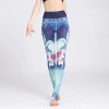 2019 Gym Women Fitness Yoga Pants Slim High waist Sport Leggings Elastic Romantic Printed Long Tights for Running Tummy Control